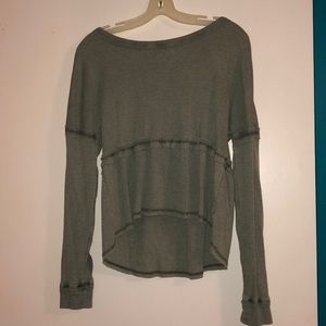 true craft olive green cropped long sleeve